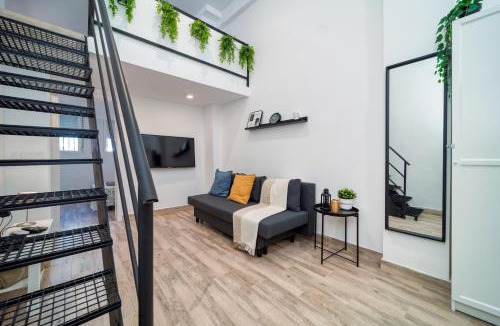 Pueblo Nuevo Apartment | M4 Loft CasaCafeMadrid para 6 personas cerca del Centro de Madrid