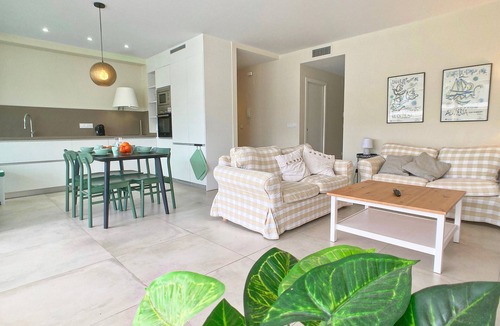 Mar de Cristal Apartment | Modern Ground Floor Apartment in Islas Menores with Community Pool and Garden