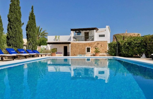 Sant Josep de sa Talaia Villa | Villa 'El Palau De Can Sergent' with Mountain View, Wi-Fi and Air Conditioning