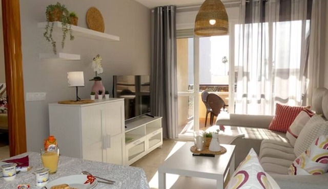 Apartment Elena in second line beach with elevator in El Morche.