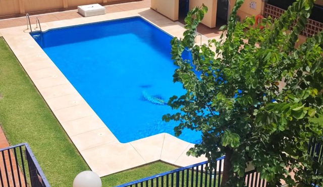 Beachfront Apartment with Pool & Sea View Terrace, Guadalmar Málaga in Málaga