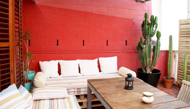 Charming Penthouse Barcelona Near Center Private Terrace Minimum stay 32 nights