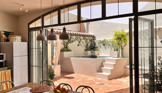 Elegant manor house with swimming pool in beautiful medieval village