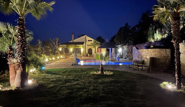 Fantastic villa/finca with pool landscape, sea view, palm garden on 5000 m²