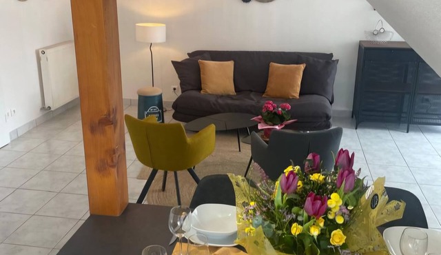 Le square Spacious apartment with terrace & garage, quiet location near Colmar in Sundhoffen