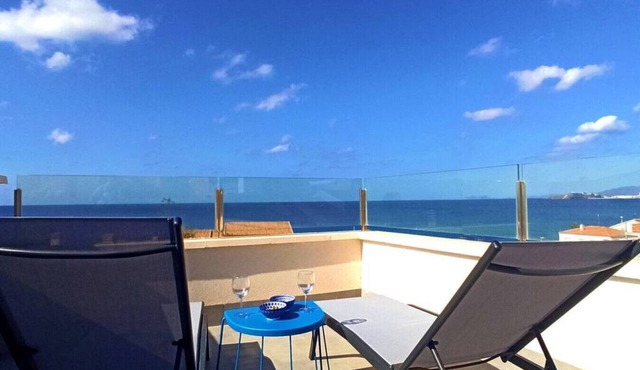 New built corner villa in Isla Plana by the sea in Isla Plana