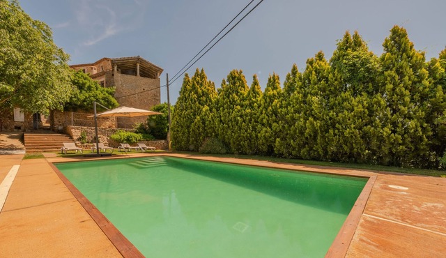 Restored farmhouse with large garden, pool and large covered terrace