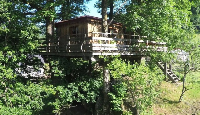 Treehouse with terrace, sauna, and BBQ in Ferdrupt in Ferdrupt