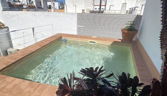 House with pool in the historic center of Seville.